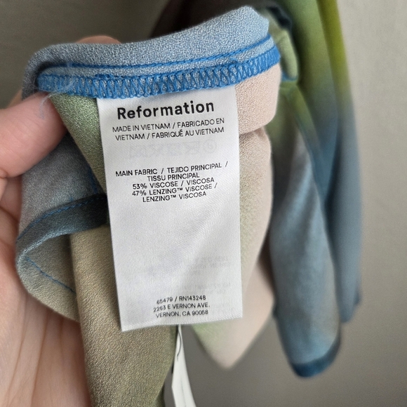 Reformation Noha Dress in Blur size 2 NWT - Picture 5 of 9